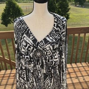 eci Empire Waist blouse size XXL